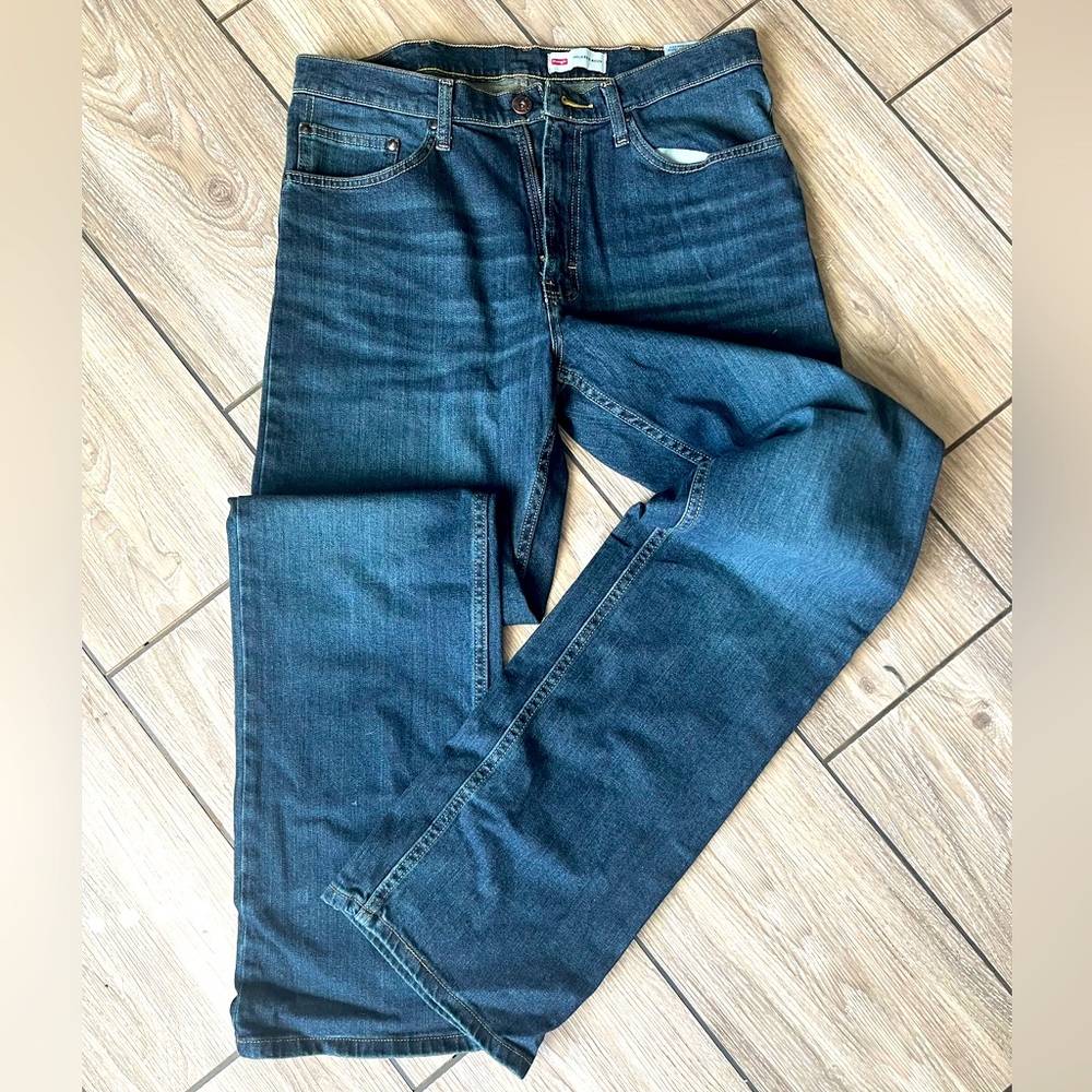 Wrangler Men's Dark Blue Bootcut Jeans